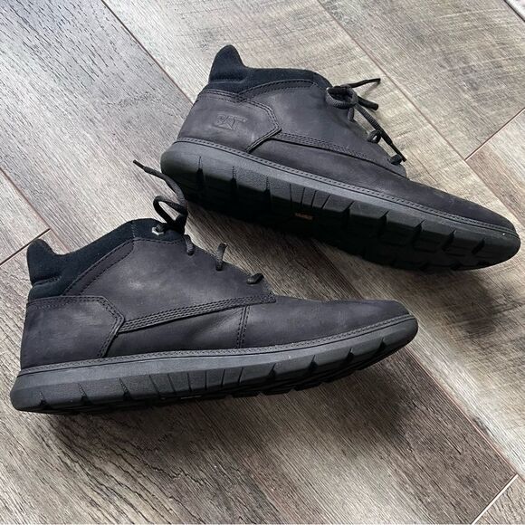 Caterpillar Men’s Leather Chukka Boots Black Size 12 Cat Shoes main image 5